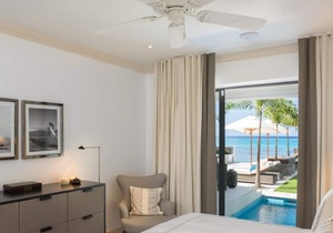 Four bedroom beachfront villa situated on the powered sands of Fitts Village in Barbados