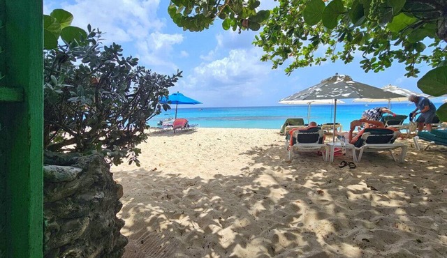Poolside condo with garden access direct to beach! in Holetown