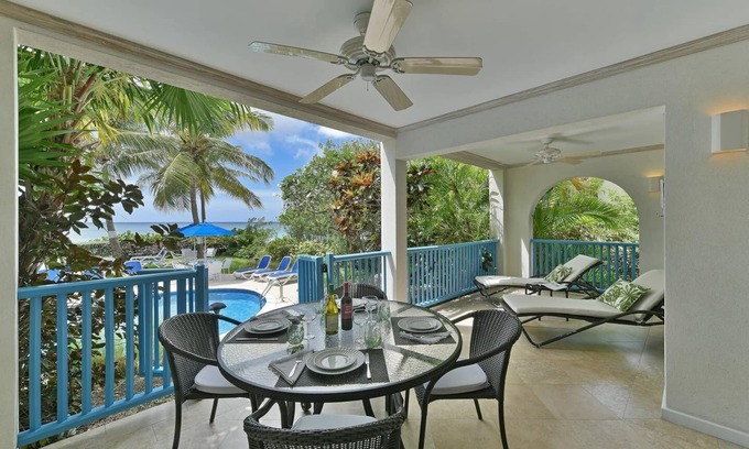 Oistins Condo | #101 Oceanview beachfront Maxwell Beach Villas